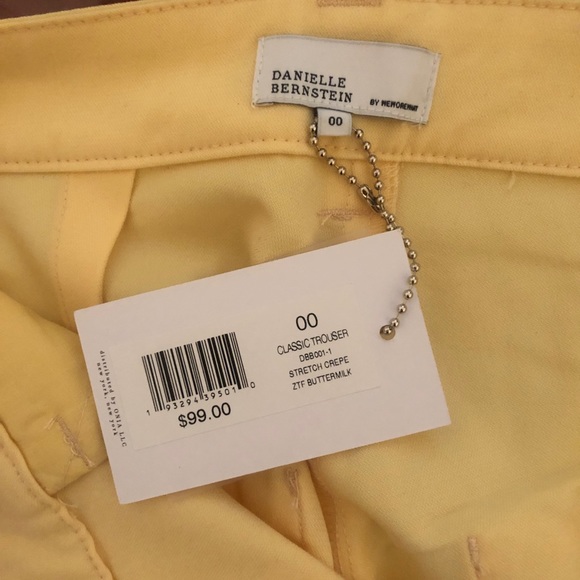 Danielle Bernstein classic stretch herringbone twilight trousers in buttermilk - Picture 6 of 6